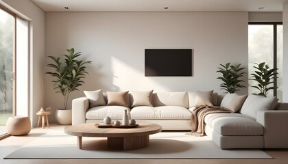 Photo interior modern design room 3D illustration