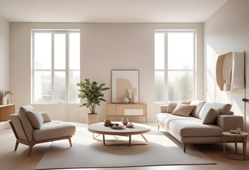 Photo interior modern design room 3D illustration