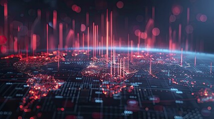 The interconnectedness of global finance, depicted through dynamic charts and market trends