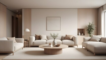 Fototapeta premium Photo interior modern design room 3D illustration