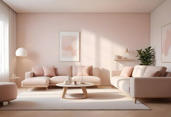 Photo interior modern design room 3D illustration