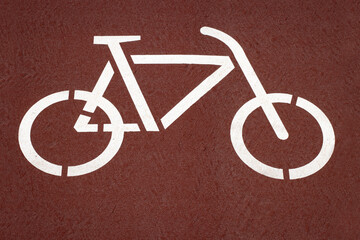 Carril bici marca vial calle