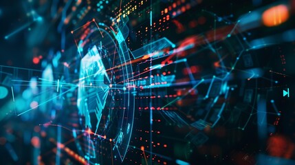 Obraz premium Cyber security concept Professionals use artificial intelligence AI and techniques to protect organizations from potential threats Protecting networks systems and programs from digital : Generative AI