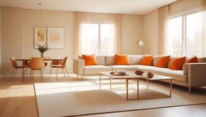 Fototapeta premium Photo interior modern design room 3D illustration