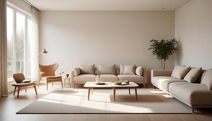 Fototapeta premium Photo interior modern design room 3D illustration