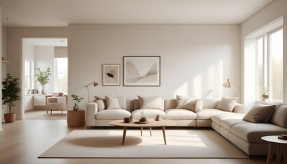 Fototapeta premium Photo interior modern design room 3D illustration