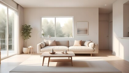Photo interior modern design room 3D illustration