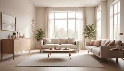 Photo interior modern design room 3D illustration
