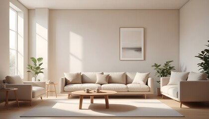 Fototapeta premium Photo interior modern design room 3D illustration