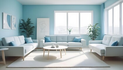 Fototapeta premium Photo interior modern design room 3D illustration