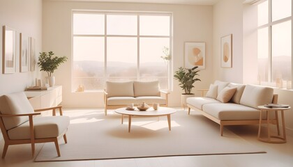 Photo interior modern design room 3D illustration