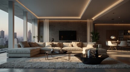 minimalist modern living room with the elegance and sophistication