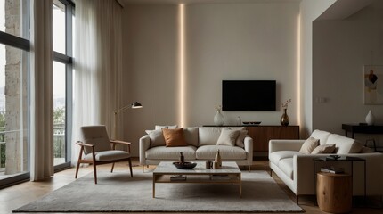 minimalist modern living room influenced by the contemporary elegance