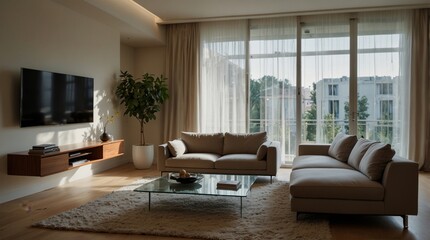 minimalist modern living room influenced by the contemporary elegance
