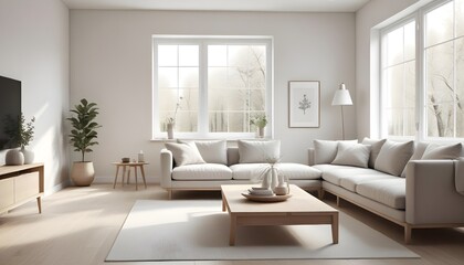 Photo interior modern design room 3D illustration