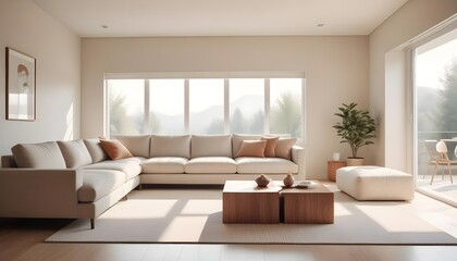 Fototapeta premium Photo interior modern design room 3D illustration