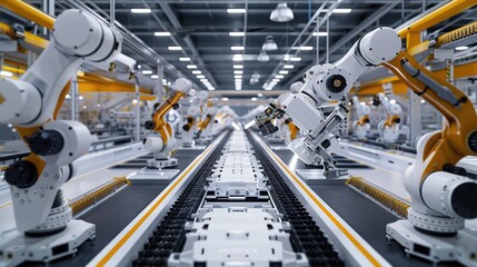 Robotics technology, industrial machinery, AI, automated systems, manufacturing robots, production efficiency, smart factory, engineering 
