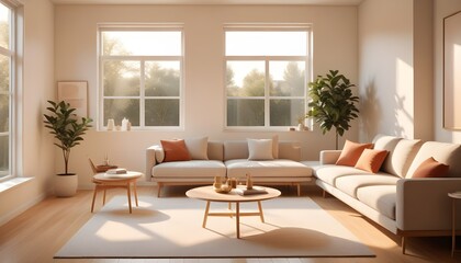 Photo interior modern design room 3D illustration