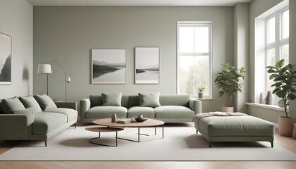 Fototapeta premium Photo interior modern design room 3D illustration