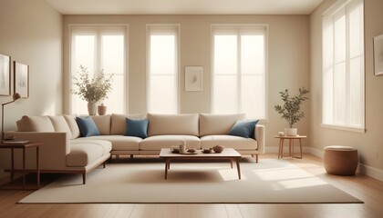 Photo interior modern design room 3D illustration