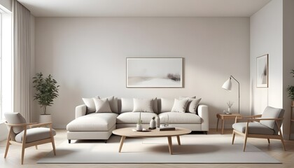 Photo interior modern design room 3D illustration