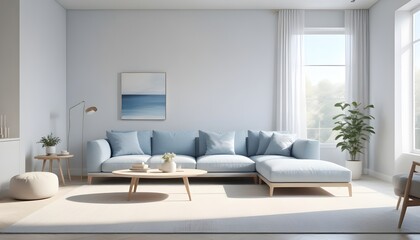 Photo interior modern design room 3D illustration