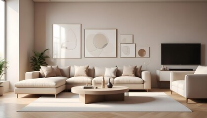 Photo interior modern design room 3D illustration