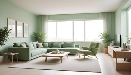 Fototapeta premium Photo interior modern design room 3D illustration