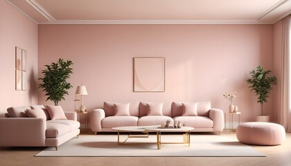 Photo interior modern design room 3D illustration