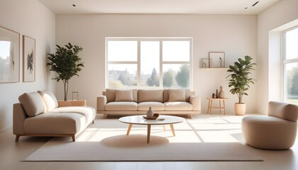 Photo interior modern design room 3D illustration