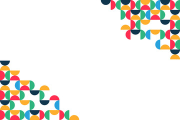 Geometric background with semicircle pattern