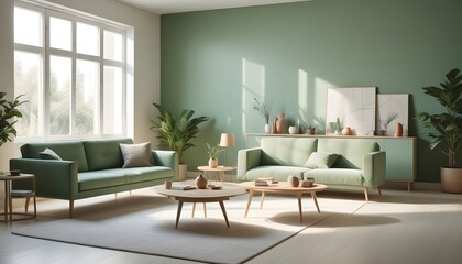 Photo interior modern design room 3D illustration