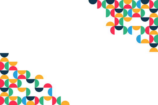 Geometric background with semicircle pattern