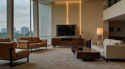 minimalist modern living room reflecting the timeless elegance