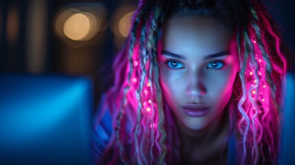 Naklejka premium Film a documentary showcasing the experiences of individuals from diverse backgrounds working in the tech industry, innovating and shaping the