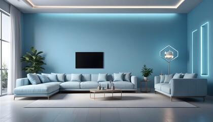 Fototapeta premium Photo interior modern design room 3D illustration