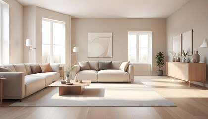 Photo interior modern design room 3D illustration