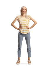 Fototapeta premium Blond smiling casual woman