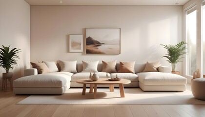 Photo interior modern design room 3D illustration