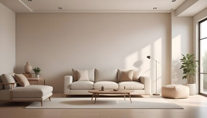 Photo interior modern design room 3D illustration