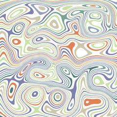 ABSTRACT ILLUSTRATION MARBLED TEXTURE LIQUIFY PSYCHEDELIC PASTEL SOFT COLORFUL DESIGN. OPTICAL ILLUSION BACKGROUND VECTOR DESIGN