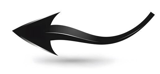  Arrow black curved angled sleek and 2D style