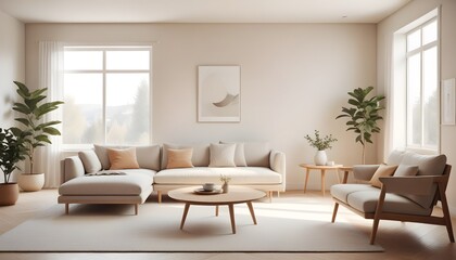 Fototapeta premium Photo interior modern design room 3D illustration