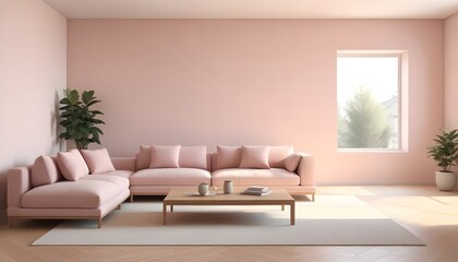 Photo interior modern design room 3D illustration