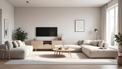 Photo interior modern design room 3D illustration