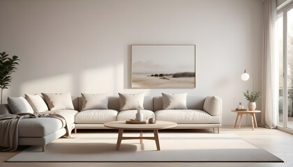 Photo interior modern design room 3D illustration