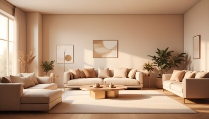 Photo interior modern design room 3D illustration