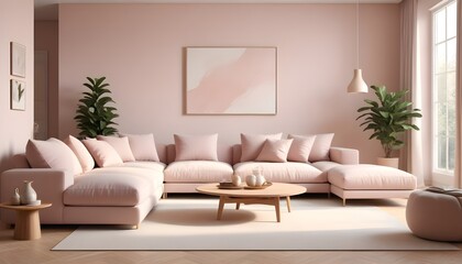 Photo interior modern design room 3D illustration