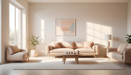 Photo interior modern design room 3D illustration