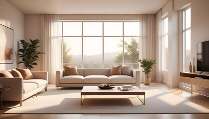 Photo interior modern design room 3D illustration